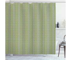Symmetric Mini Rectangles Shower Curtain