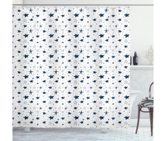 Stars Little Spots Sketchy Shower Curtain