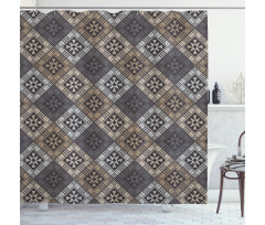 Ethnic Tribal Structures Shower Curtain