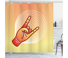 Sign of the Horns Graphic Shower Curtain