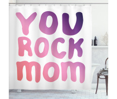 Gradient Mother's Day Art Shower Curtain