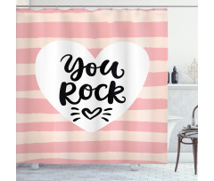 Motivational Motto Graphic Shower Curtain