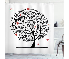 Calligraphic Doodling Shower Curtain