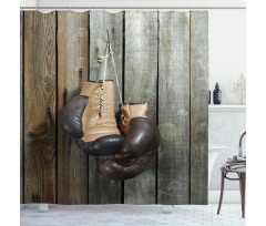 Vintage Boxing Gloves Shower Curtain