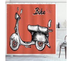 Scooter Bicycle Sign Shower Curtain
