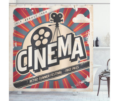 Vintage Cinema Movie Star Shower Curtain