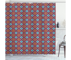 Vibrant Nested Squares Shower Curtain