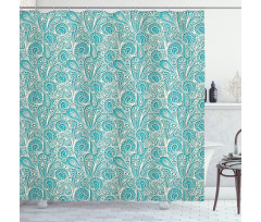 Romantic Lace Pattern Shower Curtain