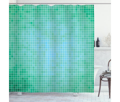 Pixel Mosaic Love Pattern Shower Curtain
