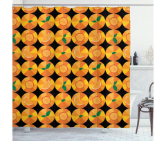 Tangerine Tones Citrus Art Shower Curtain