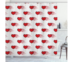 Hearts Lollipops Shower Curtain