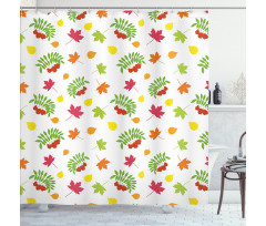 Colorful Simplistic Fall Shower Curtain