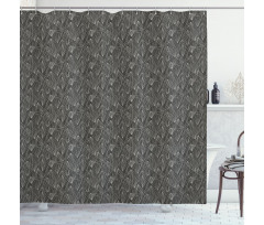 Modern Streaks and Beams Shower Curtain