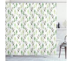 Tea Leaves Faded Colors Shower Curtain