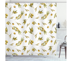 Mediterranean Branches Shower Curtain