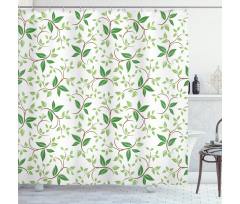 Ivy Green Leaves Shower Curtain