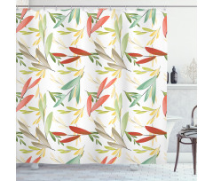 Abstract Modern Leaves Shower Curtain