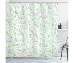 Modern Leaf Patterns Shower Curtain