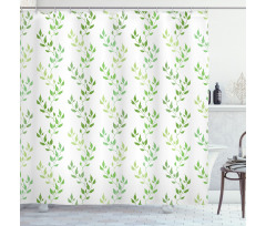 Symmetrical Olive Leaves Shower Curtain
