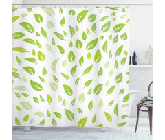 Summer Spring Garden Leaf Shower Curtain