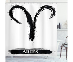 Aries Astrology Sign Shower Curtain
