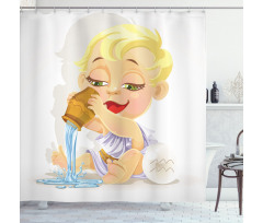Baby Aquarius Zodiac Shower Curtain