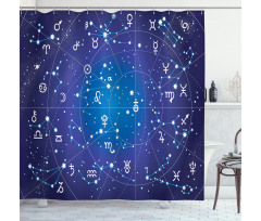 Constellation Zodiac Shower Curtain