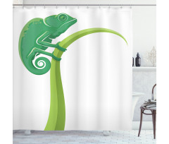 Exotic Grumpy Lizard Shower Curtain