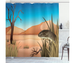 Desert Tropical Nature Shower Curtain