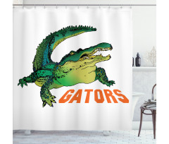 Wild Alligator Crocodile Shower Curtain