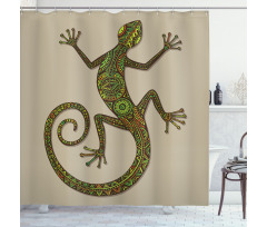 Lizard Pattern Shower Curtain