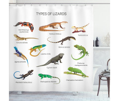 Exotic Lizard Reptiles Shower Curtain