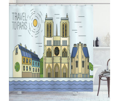 Postcard Image Shower Curtain