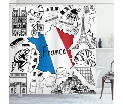 French Culture Shower Curtain