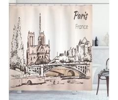 Art Cityscape Shower Curtain