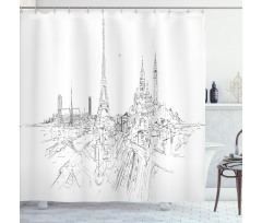 Cityscape Art Shower Curtain