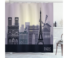 French Building Shower Curtain