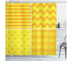 Retro Patterns Zigzag Shower Curtain