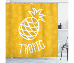 Exotic Pineapple Summer Shower Curtain