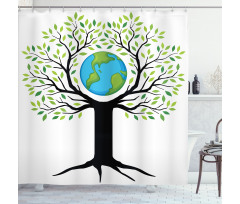 Green Friendly Earth Shower Curtain