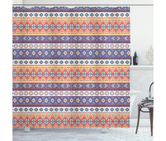 Mexican Inspired Lines Art Shower Curtain