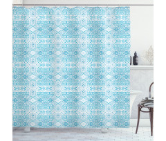 Monotone Bohemian Composition Shower Curtain