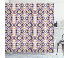 Ikat Inspired Ornate Design Shower Curtain