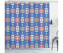 Retro Native Triangular Art Shower Curtain