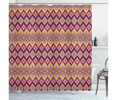 Native Pattern Rhombus Like Shower Curtain