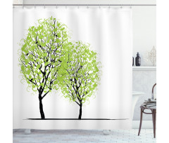 Warm Season Tree Shower Curtain