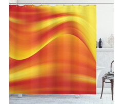 Abstract Digital Waves Shower Curtain