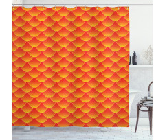 Abstract Fish Scales Shower Curtain