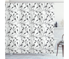 Autumn Leaves and Branches Shower Curtain