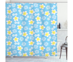 Freshening Soft Tone Flowers Shower Curtain